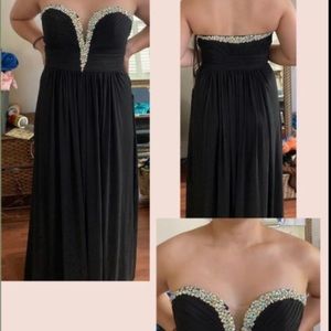 Jovani black gown prom pageant size 8